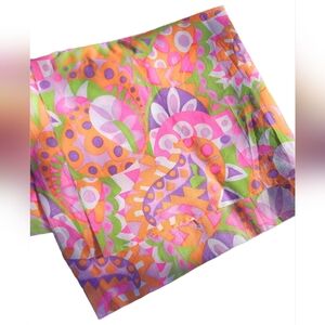 60/70s Raw Silk Eaton Canada Multicolor Groovy Fabric 46"x82"‎